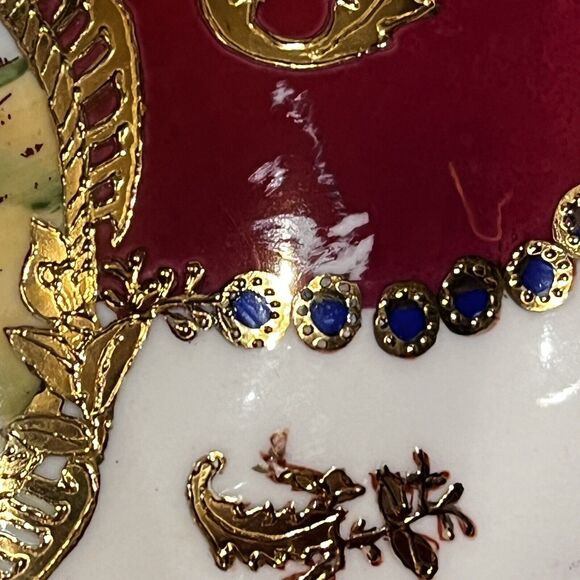 Vintage Sevres Style Porcelain Serving Bowl Hand Painted Scenes Gold Gilding Art - Picture 16 of 16